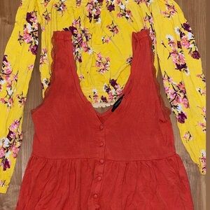 Women's Red Sleeveless Top